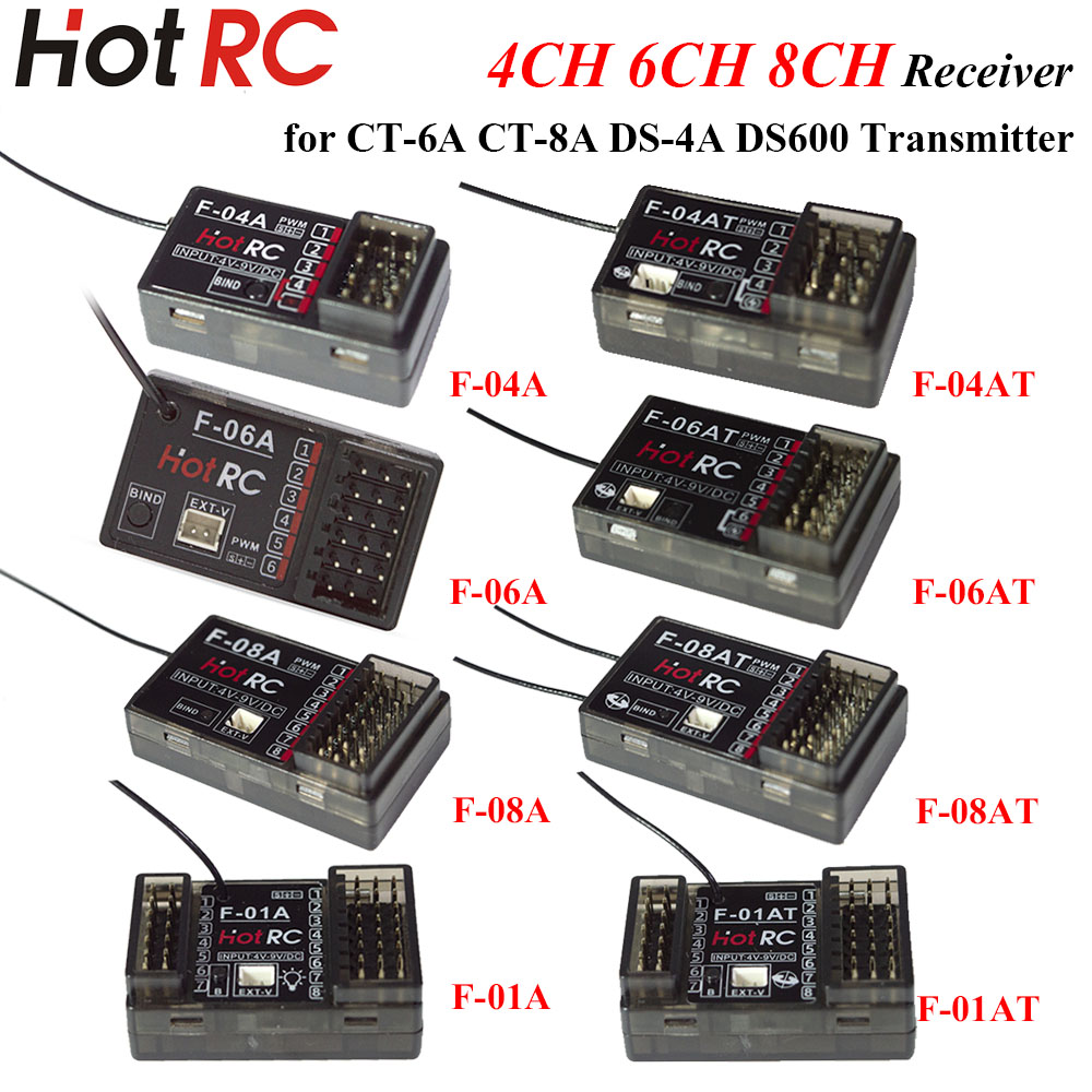 Radio Transmitter 2.4Ghz - HOTRC 2.4Ghz 4/6/8チャンネル F-04A F-06AT F-08AT