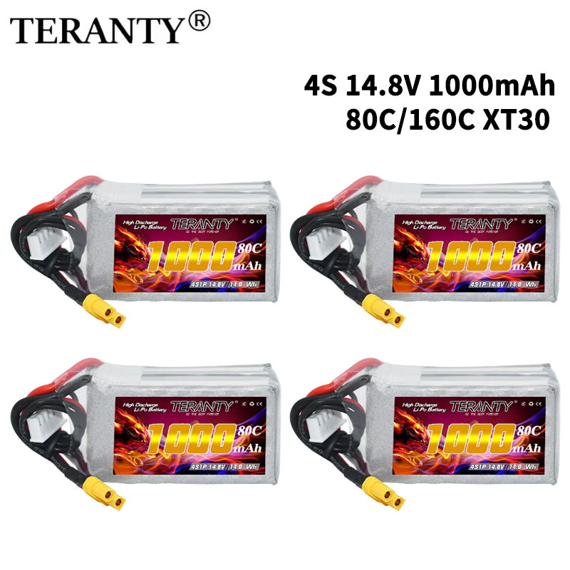 Lipo Battery 4S - TERANTY 4S 1000mAh 14.8V 80C/160C リポバッテリー