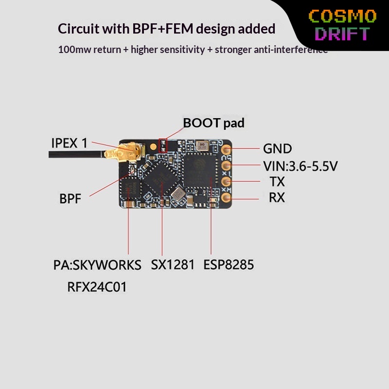 Mini Drone - ホットベイク Expresslrs Elrs レシーバー 2.4GHz 915MHz