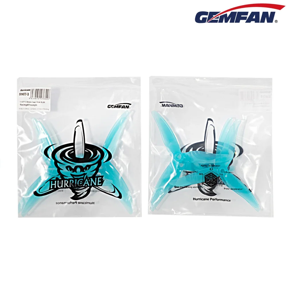 5 Inch Propeller - 10ペア（10CW + 10CCW）Gemfan JB ハリケーン 51477