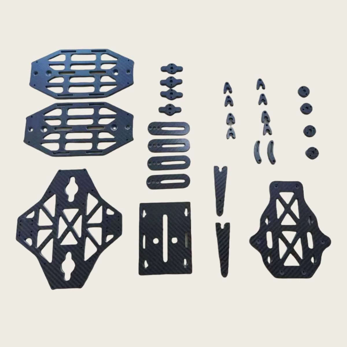 Carbon Fiber Drone Frame - カーボンファイバーシートプレート切断パネルボード加工CNC機械加工彫刻面取りドローンレーシングFPVフレームスペアパーツ