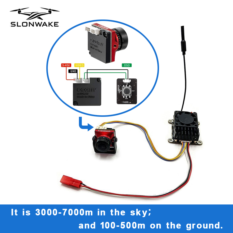 Fpv Camera - 長距離5.8Ghz 2W FPVワイヤレス送信機2000MWとCaddx Ratel 2 V2