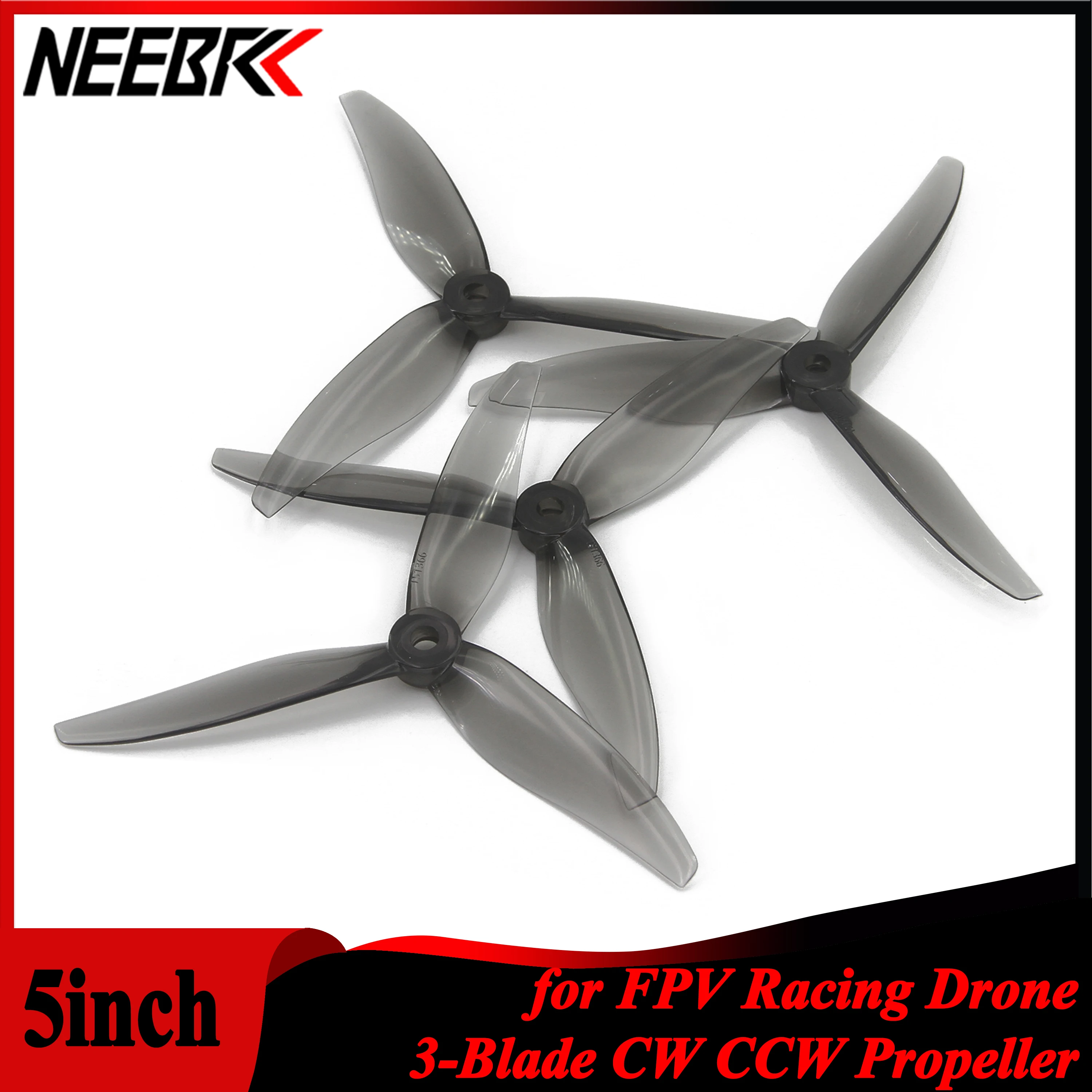 5 Inch Propeller - NEEBRC-3-Blade fpvレーシングドローン用プロペラ,rc飛行機,クワッドコプター,ブラシレスモーター,日曜大工の部品,5インチ,12ペア