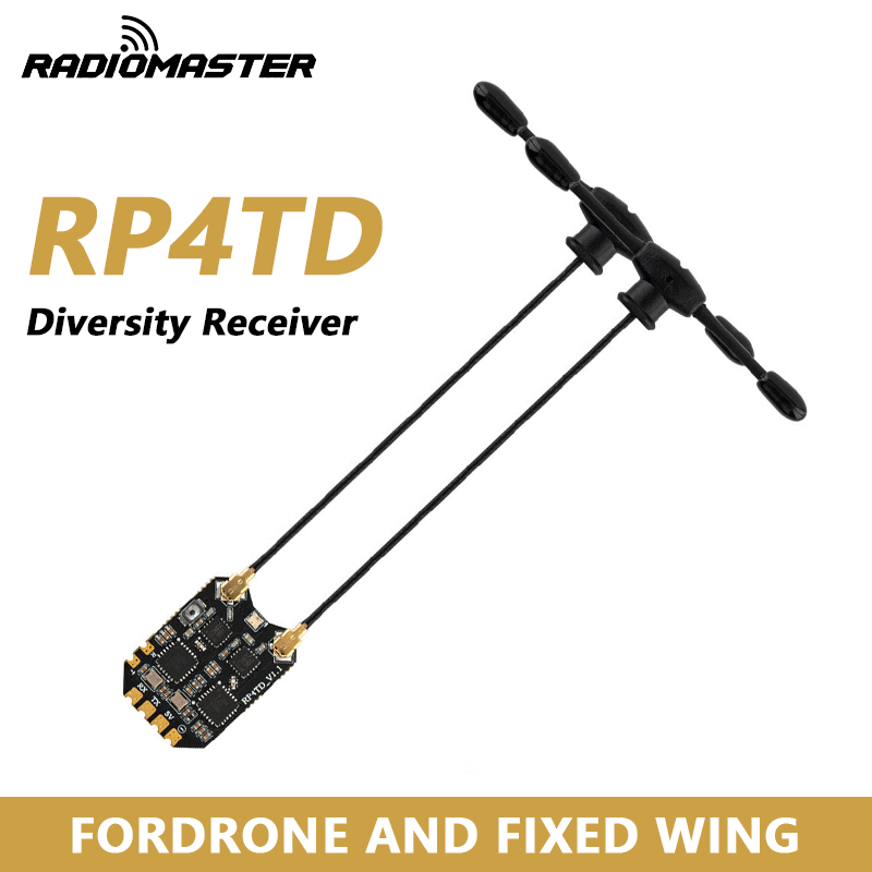 Analog Fpv Camera - RadioMaster RP4TD ExpressLRS 2.4GHz ディバーシティレシーバー デュアルアンテナ付き