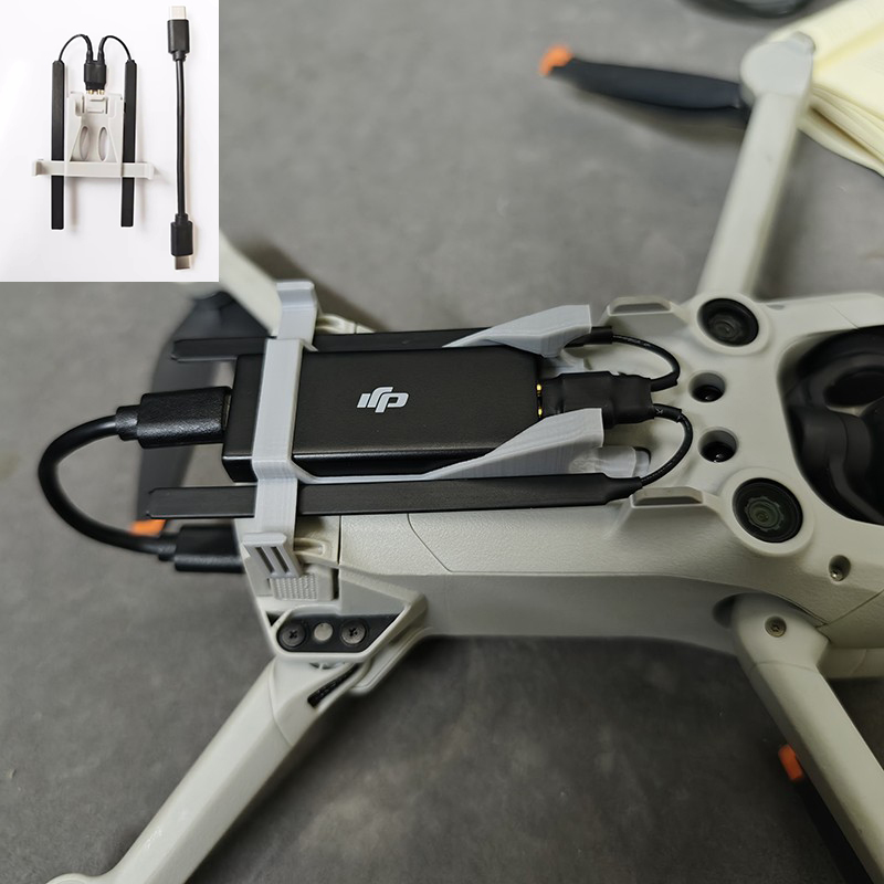 Drone Landing Pad - DJI Cellular 4G モジュール信号ブースターアンテナデータケーブル用固定ブラケット、着陸装置効果付き DJI Mini