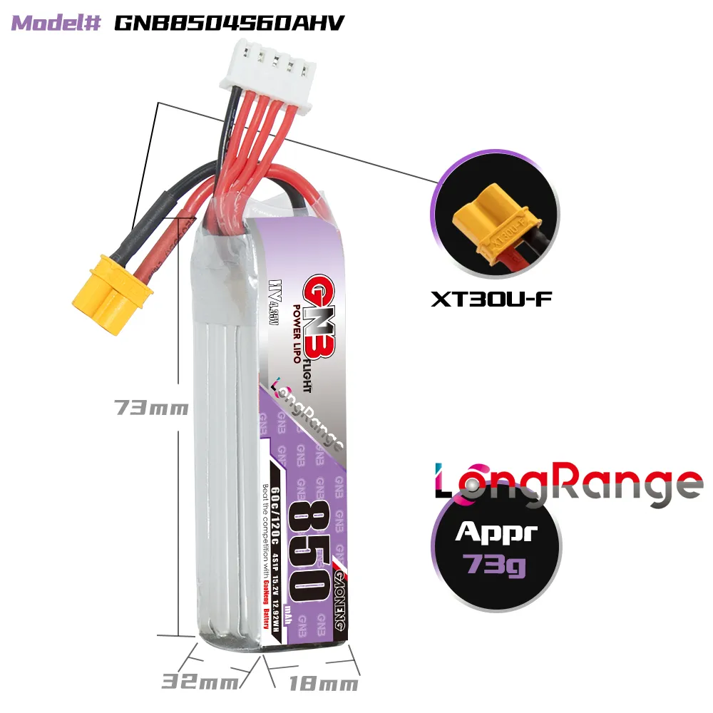 ガオネン GNB リポバッテリー 850mAh 4S 15. - Lipo Battery 4S のレビューと価格