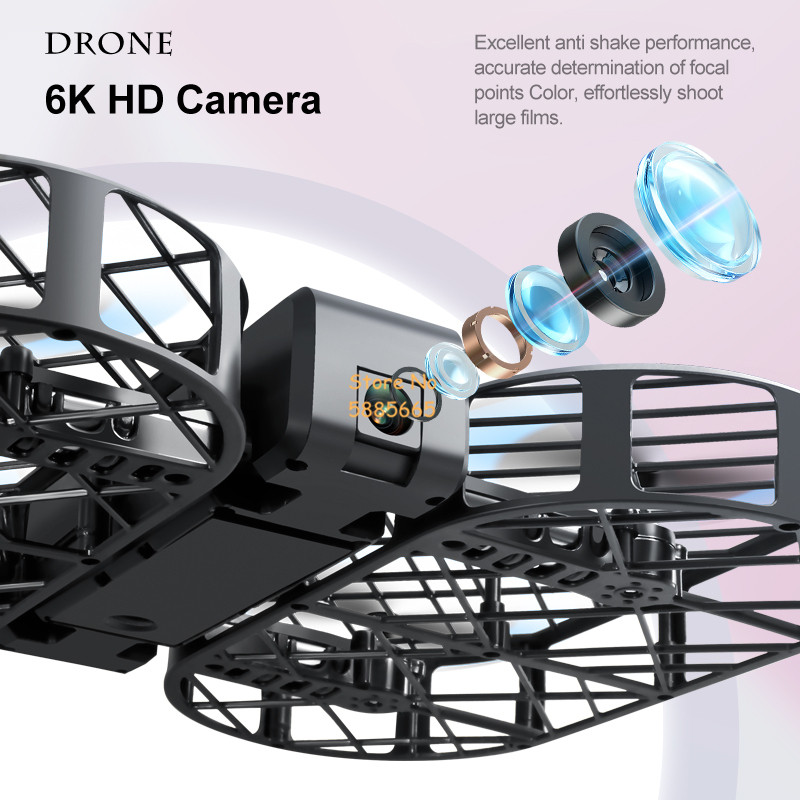 8K HD カメラ 360 °   保護オプティカルフローロ - Brushed Drone Motor のレビューと価格
