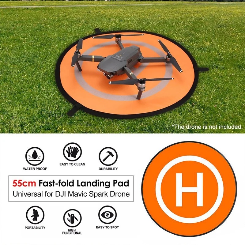 折りたたみ式55cmユニバーサルドローン着陸パッド 防水反射 - Drone Landing Pad のレビューと価格