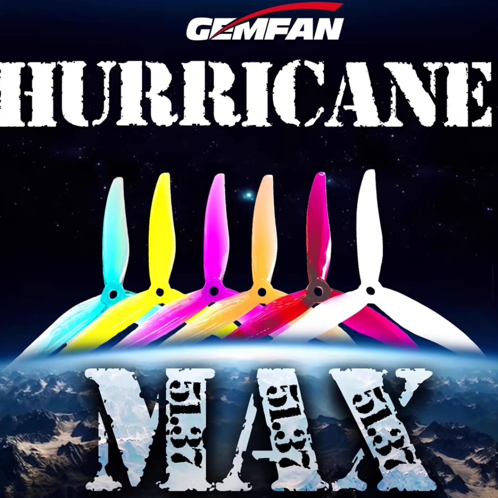 2ペア Gemfan Hurricane 51377 MAX - 5 Inch Propeller のレビューと価格