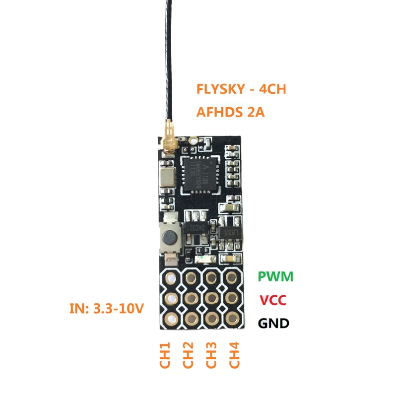 Flysky FS2A ミニレシーバー 4CH AFHDS  - Mini Drone のレビューと価格