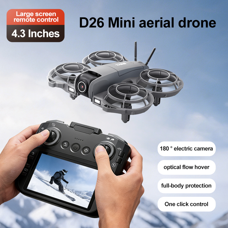 D26 ドローン 4K 空撮HD 180 °   カメラ付き - Brushed Drone Motor のレビューと価格