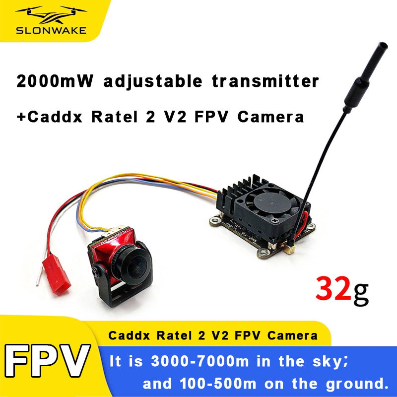長距離5.8Ghz 2W FPVワイヤレス送信機2000MW - Fpv Camera のレビューと価格