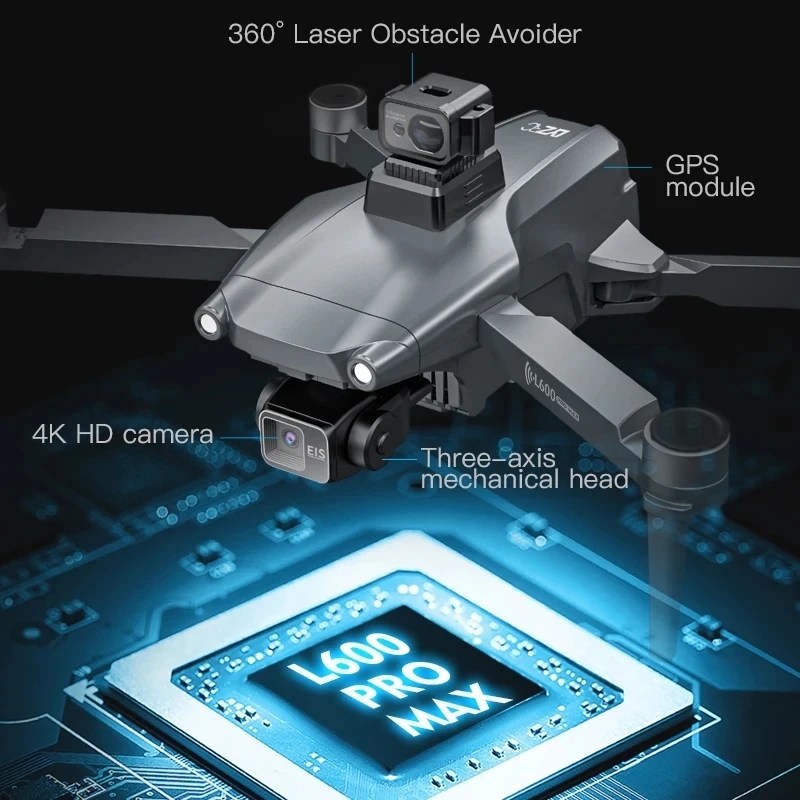 L600 プロマックス GPS ドローンプロフェッショナル  - Brushed Drone Motor のレビューと価格