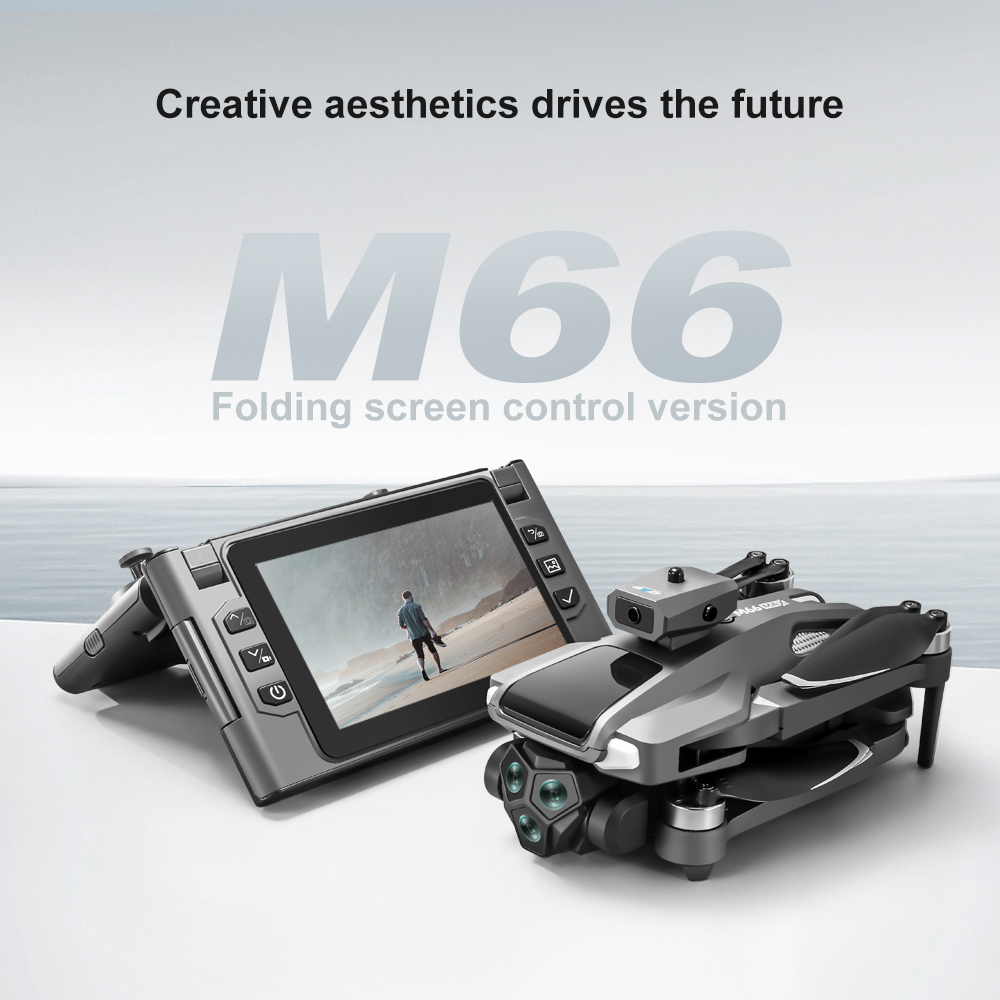 折りたたみ式M66 RCドローン、4.5インチHD折りたたみ - Brushed Drone Motor のレビューと価格