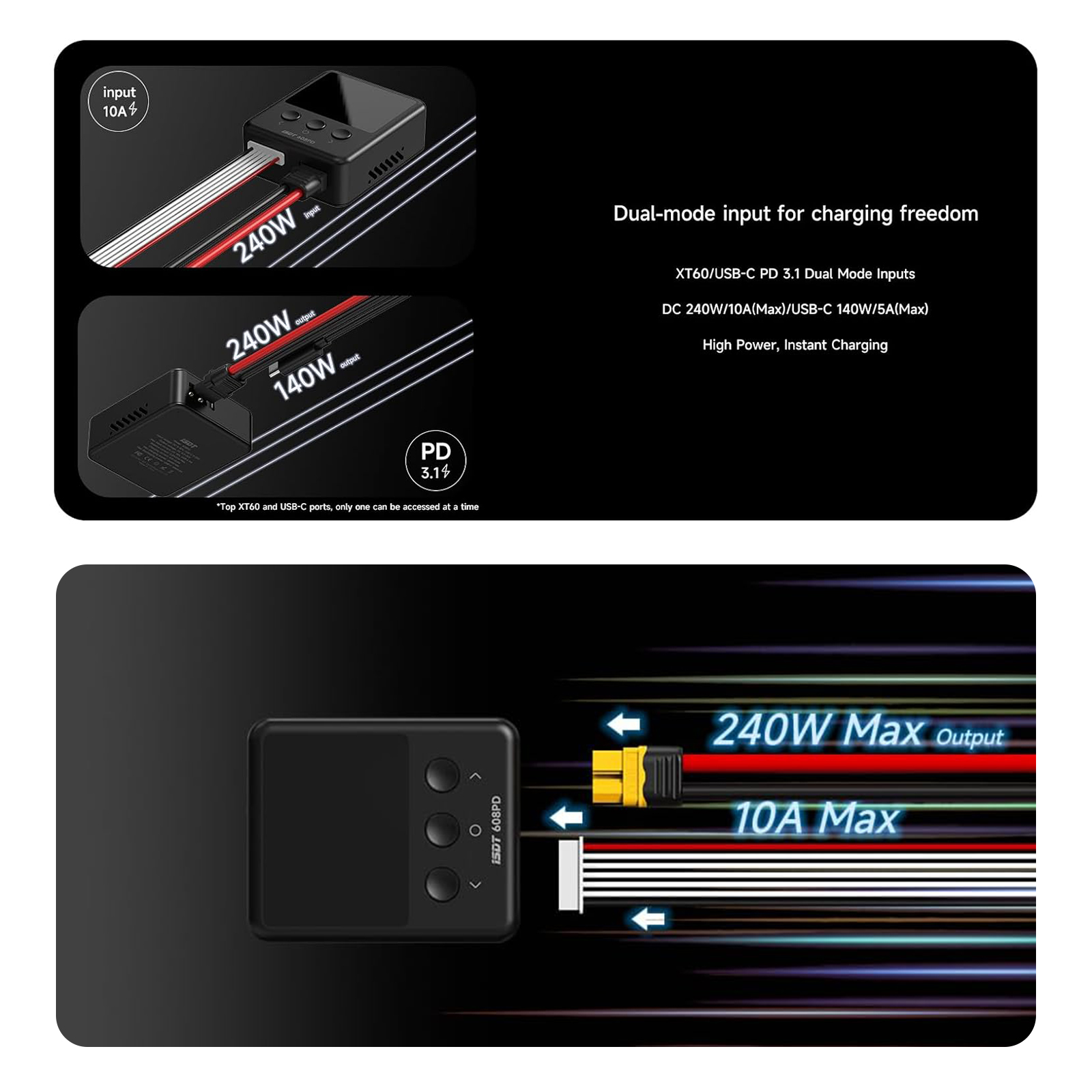 ISDT 608PD スマートバランス充電器/放電器 240 - Balance Charger Rc のレビューと価格