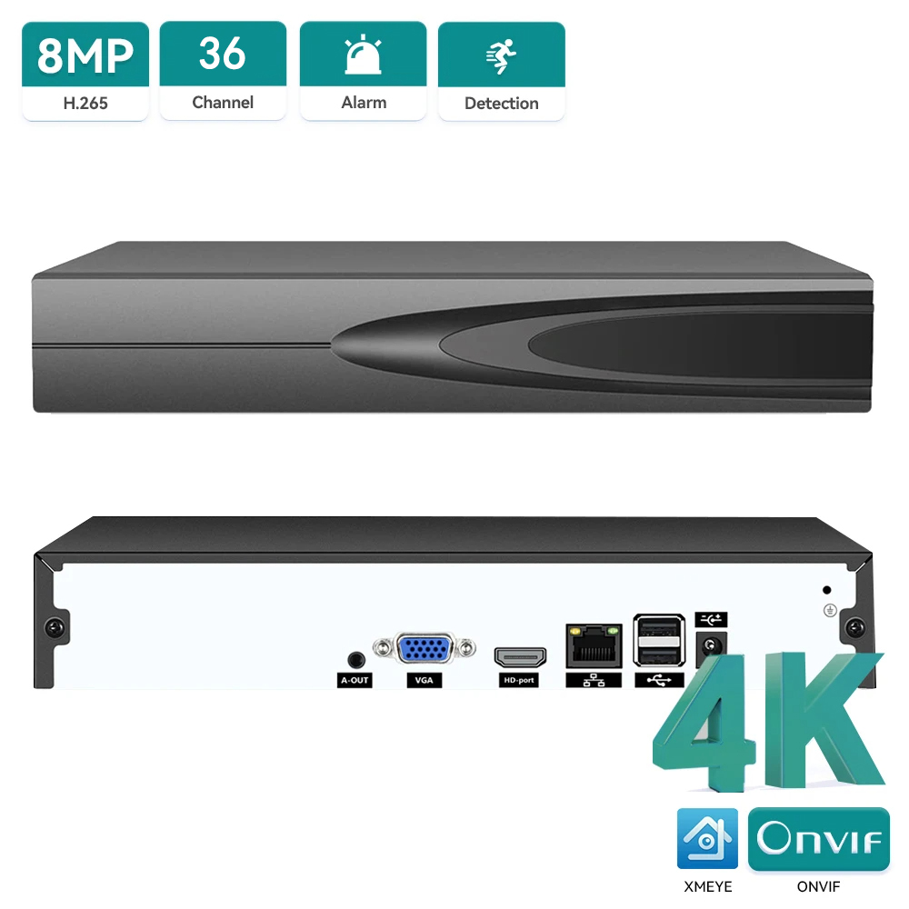 4K ONVIF CCTV NVR 36CH/16CH/10 - Hd Zero Camera のレビューと価格
