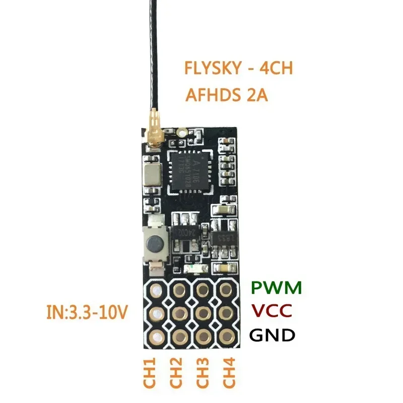 FS2A 4CH AFHDS 2A ミニレシーバー PWM出 - Flysky Transmitter のレビューと価格